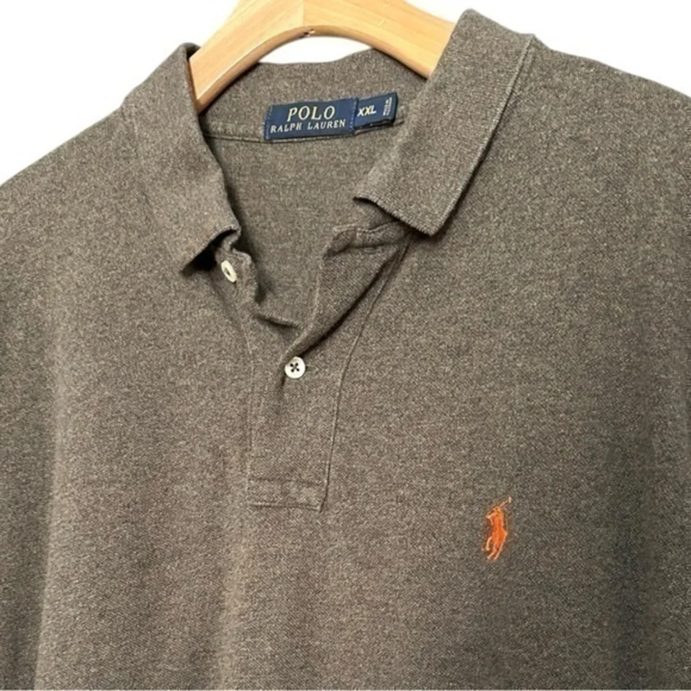 Polo Ralph Lauren Men’s XXL Heathered Olive Army Green Long Sleeve Polo Shirt